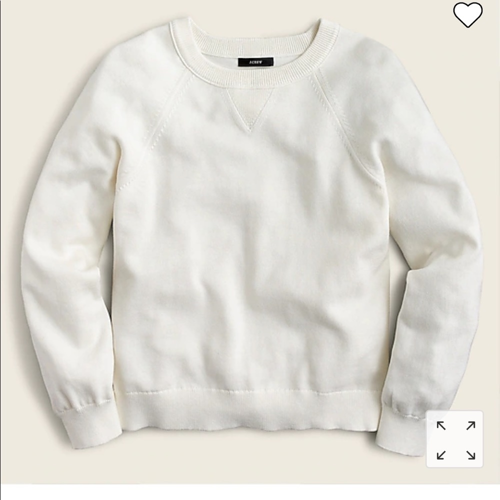 Jcrew cotton cashmere pullover sweatshirt